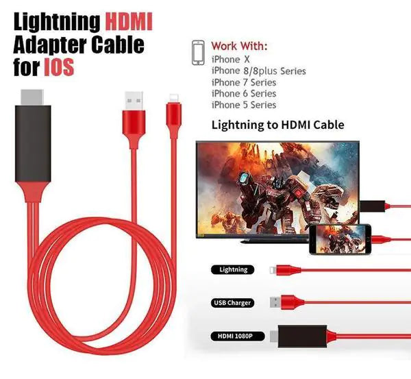 1080P iPhone to HDMI HD Cable